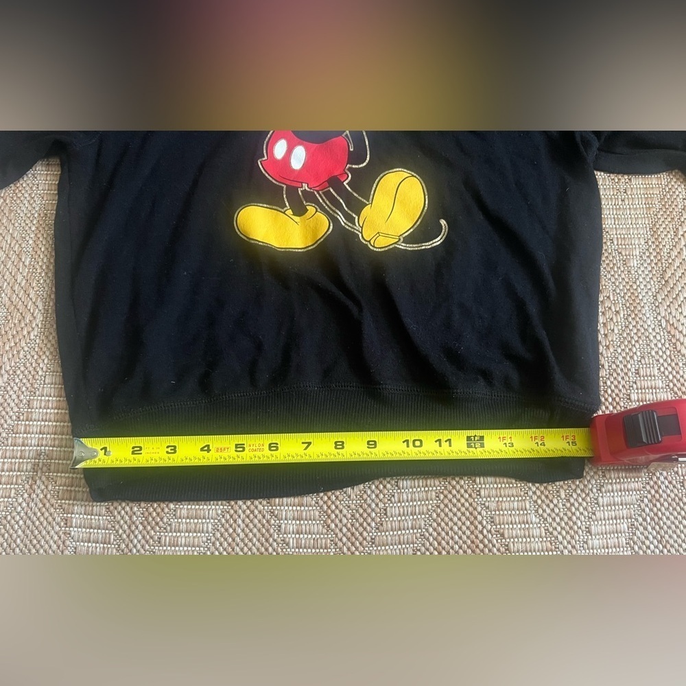 Disney Girl's Mickey Mouse Graphic Black Crewneck Sweater,Pullover,Size M - Picture 7 of 9